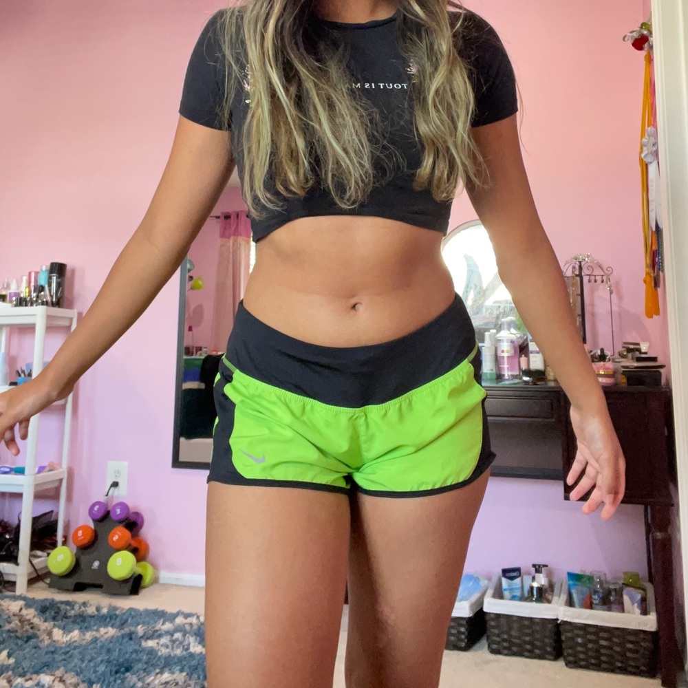 Green Nike Dri-FIT shorts